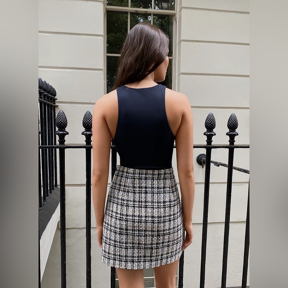 Babaton Little Tweed Skirt (colour:black/pastel tweed) - Picture 2 of 5